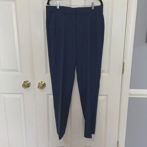 Kenneth Cole‎ Reaction Performance Flat Front Trousers Men's Navy 34x32